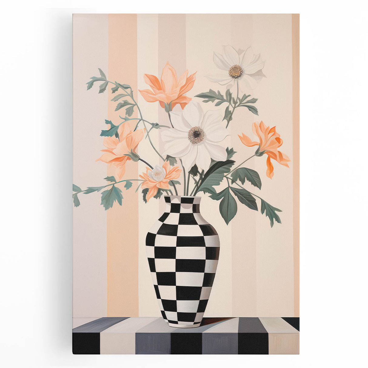 Maximalist Wall Art - Bold Eclectic Floral Vase Decor for Vibrant Spaces