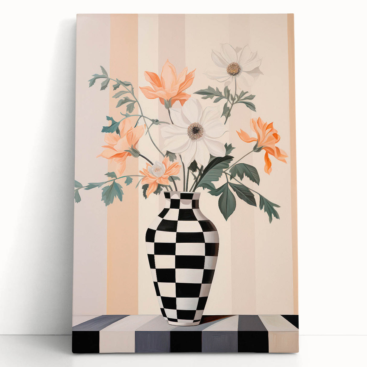Maximalist Wall Art - Bold Eclectic Floral Vase Decor for Vibrant Spaces