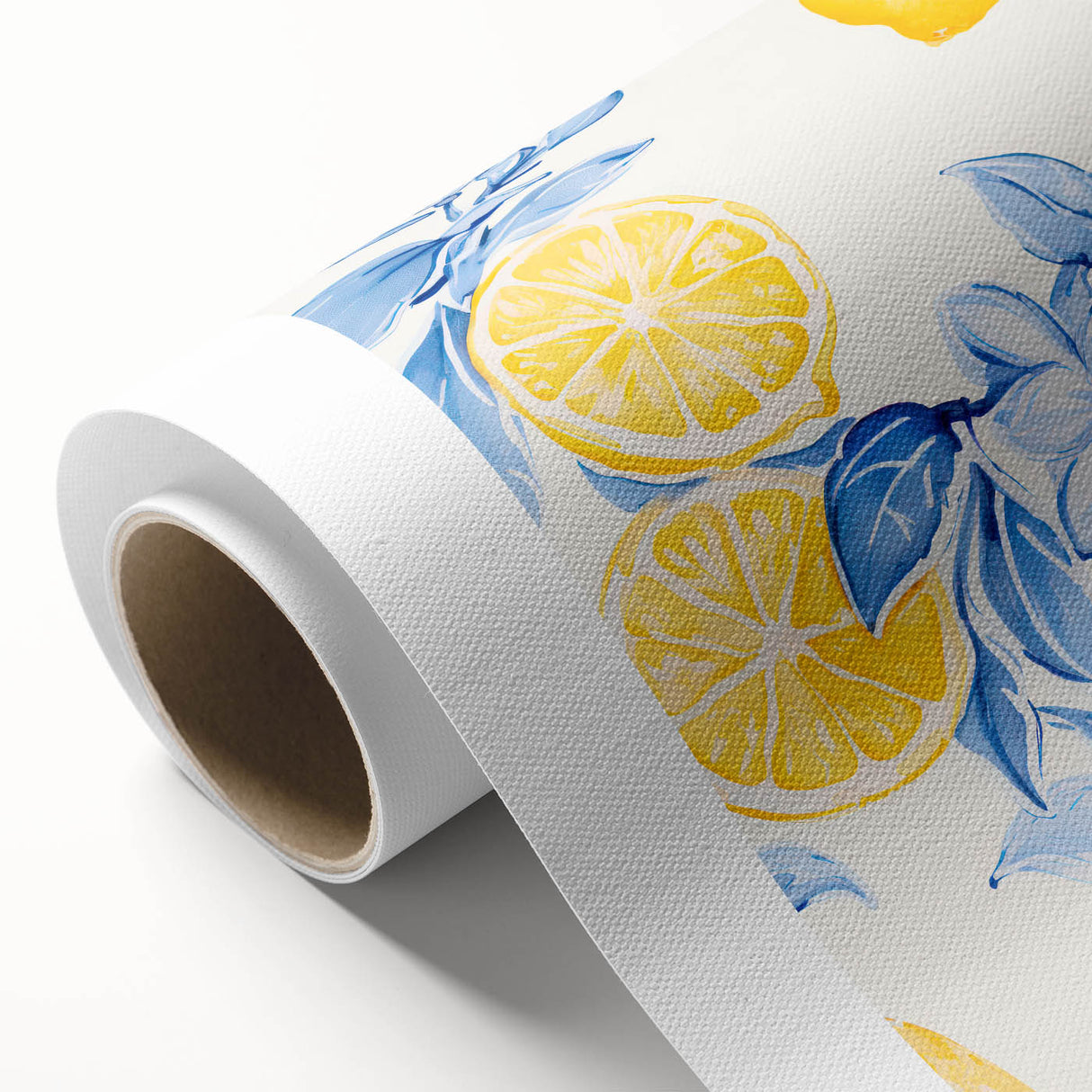 Maximalist Wall Art - Bold Lemon and Blue Foliage Decor for Vibrant Homes
