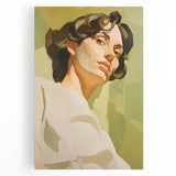Maximalist Wall Art - Bold Portrait with Warm Tones and Expressive Style