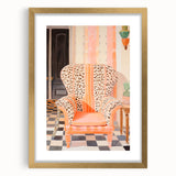 Maximalist Wall Art - Bold Leopard Print Armchair with Eclectic Style