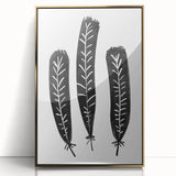 Mid Century Modern Art - Minimalist Geometric Wall Decor - Black & White