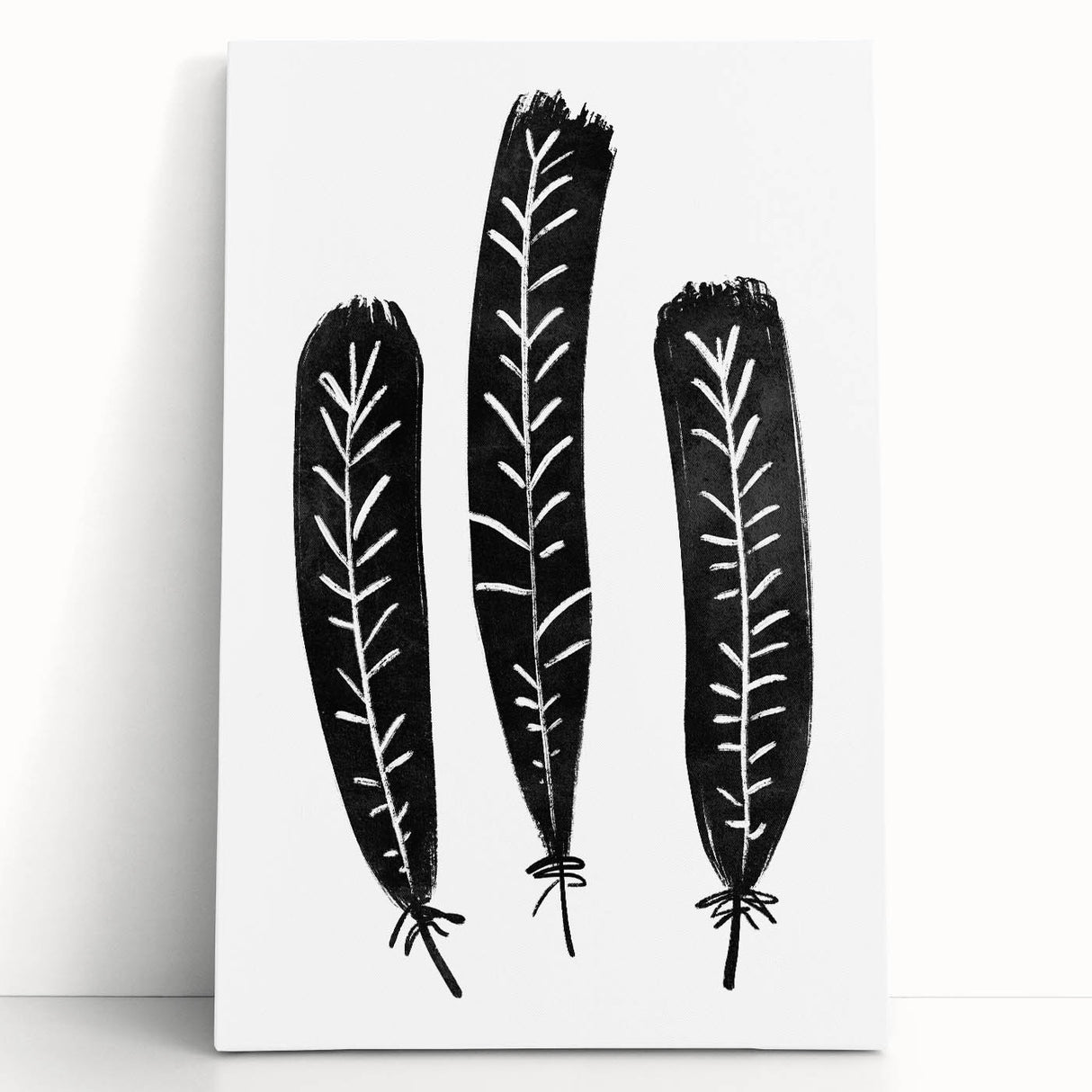 Mid Century Modern Art - Minimalist Geometric Wall Decor - Black & White