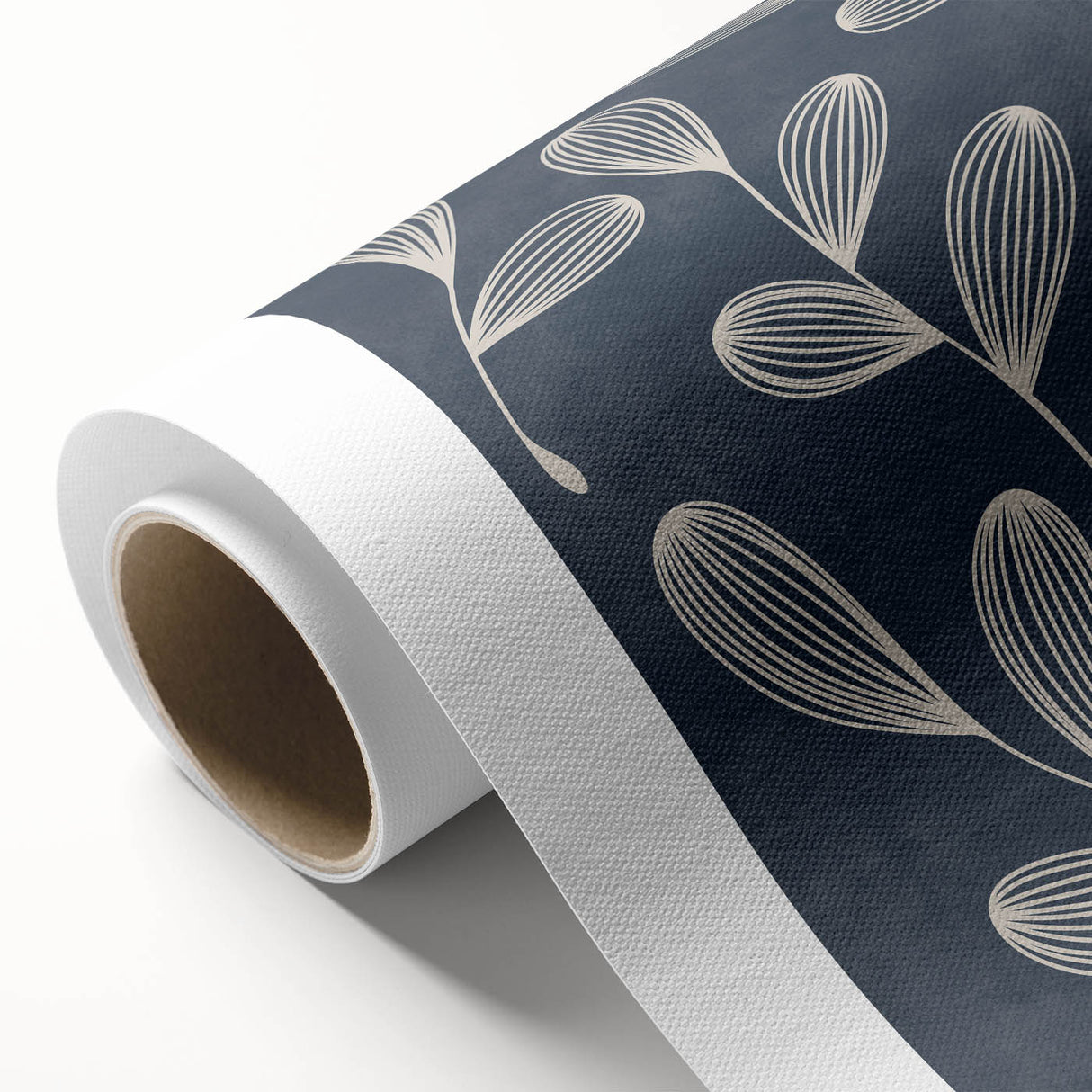 Mid Century Modern Art - Abstract Retro Leaf Pattern in Minimalist Style