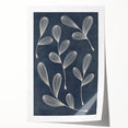 Mid Century Modern Art - Abstract Retro Leaf Pattern in Minimalist Style