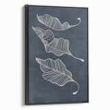 Mid Century Modern Art - Retro Abstract Leaf Design in Minimalist Style