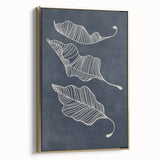 Mid Century Modern Art - Retro Abstract Leaf Design in Minimalist Style