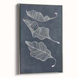 Mid Century Modern Art - Retro Abstract Leaf Design in Minimalist Style