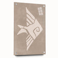 Mid Century Modern Art - Minimalist Retro Fish Design in Beige Tones