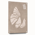 Mid Century Modern Art - Retro Minimalist Shell Design in Beige Tones