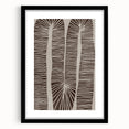 Mid Century Modern Art - Retro Minimalist Abstract Line Design in Brown