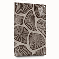 Mid Century Modern Art - Retro Minimalist Geometric Spiral Design in Brown