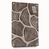 Mid Century Modern Art - Retro Minimalist Geometric Spiral Design in Brown