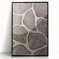 Mid Century Modern Art - Retro Minimalist Geometric Spiral Design in Brown