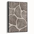 Mid Century Modern Art - Retro Minimalist Geometric Spiral Design in Brown