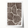 Mid Century Modern Art - Retro Minimalist Geometric Spiral Design in Brown