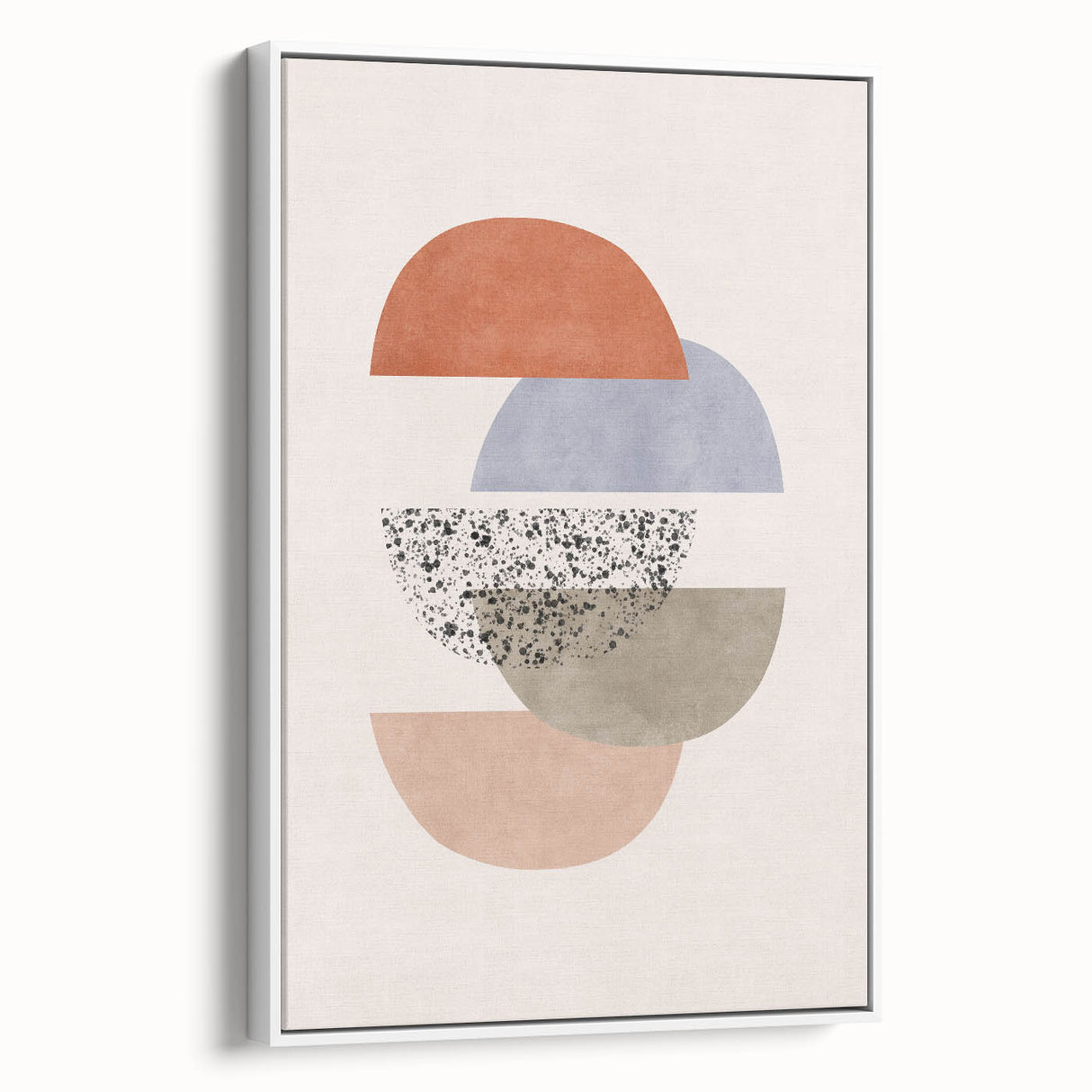 Mid Century Modern Art - Retro Geometric Abstract Shapes in Mixed Tones