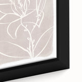Mid Century Modern Floral Wall Art - Minimalist Line Art - Vintage Style