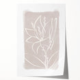 Mid Century Modern Floral Wall Art - Minimalist Line Art - Vintage Style