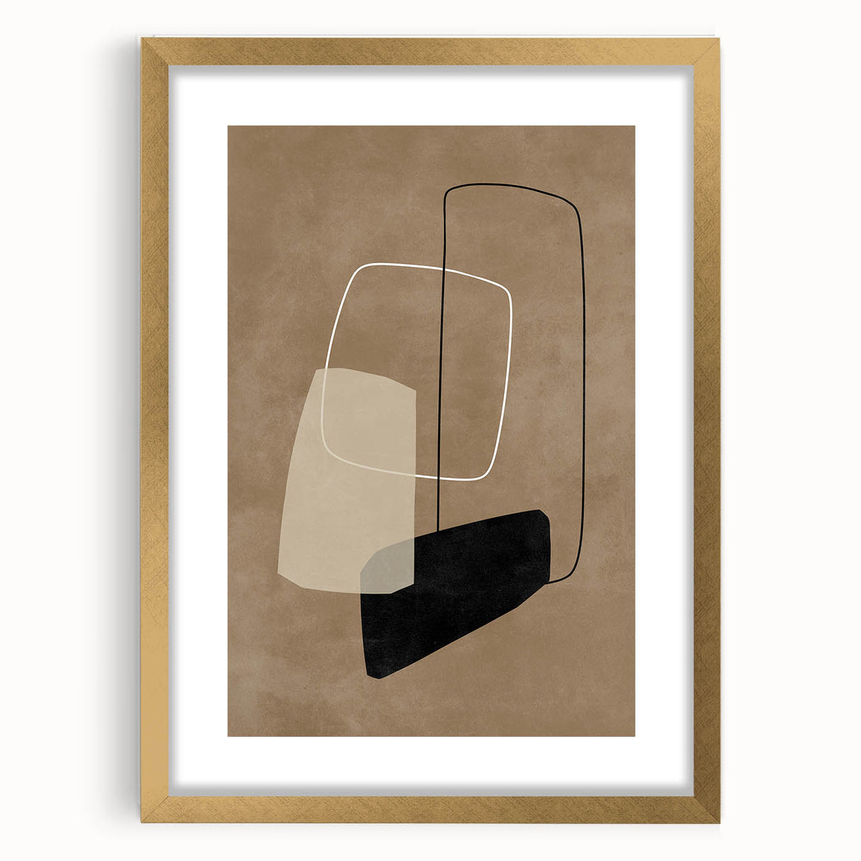 Mid Century Modern Geometric Abstract Art - Minimalist Retro Wall Decor