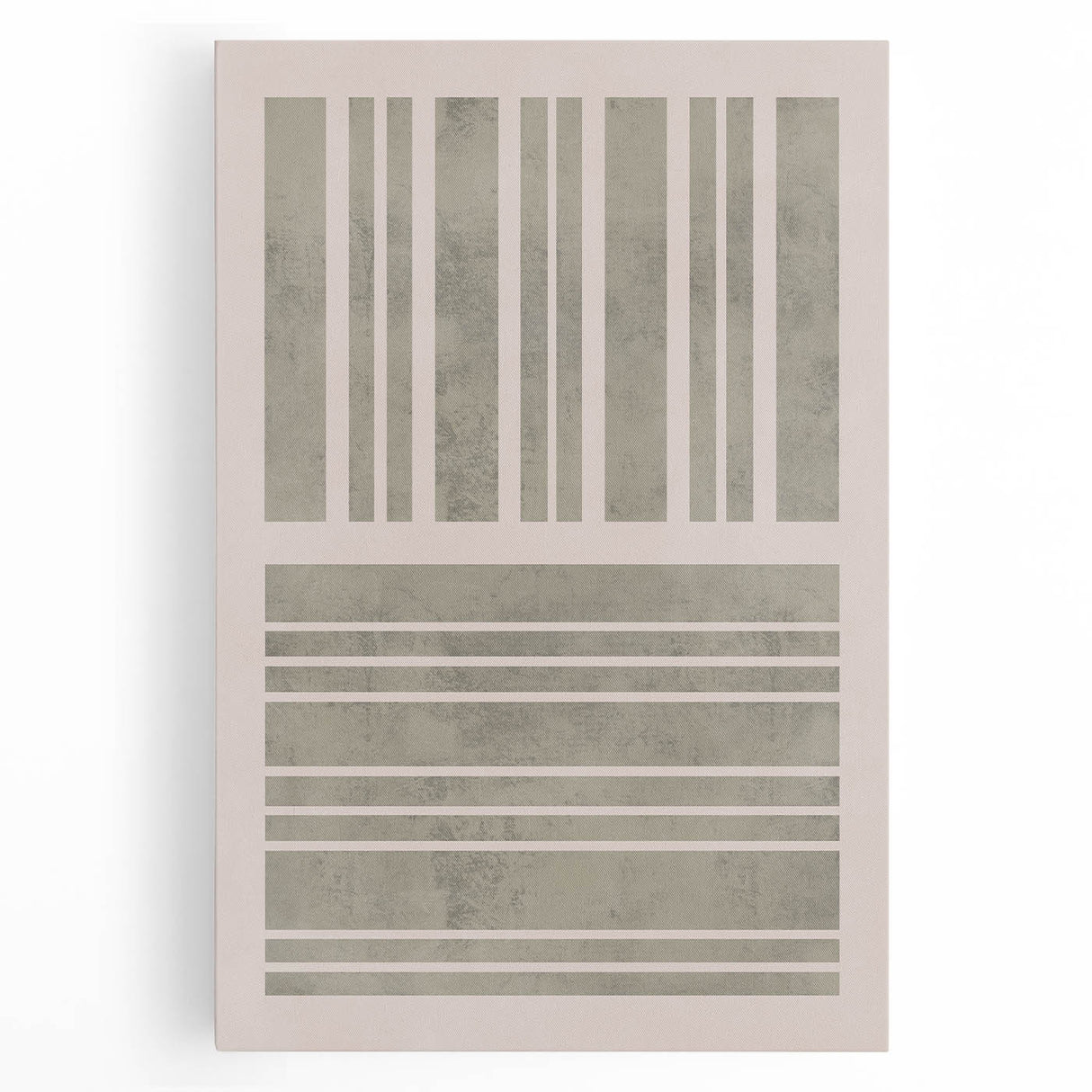 Mid Century Modern Abstract Striped Art - Minimalist Geometric Wall Decor