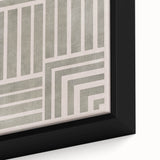 Mid Century Modern Geometric Abstract Art - Minimalist Retro Striped Decor