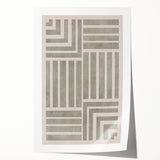 Mid Century Modern Geometric Abstract Art - Minimalist Retro Striped Decor