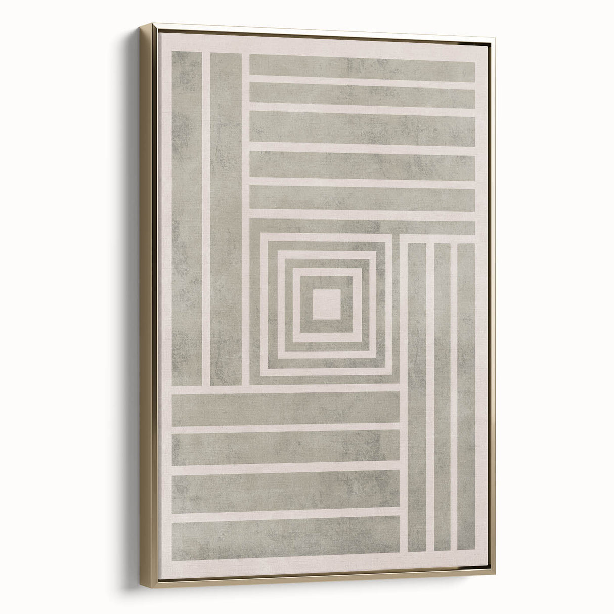 Mid Century Modern Geometric Striped Art - Minimalist Abstract Wall Decor