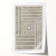 Mid Century Modern Geometric Striped Art - Minimalist Abstract Wall Decor