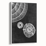 Mid Century Modern Art | Black and White Geometric Wall Decor | Retro Design