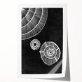 Mid Century Modern Art | Black and White Geometric Wall Decor | Retro Design