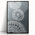 Mid Century Modern Art | Abstract Geometric Wall Decor | Teal & White Print