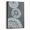 Mid Century Modern Art | Abstract Geometric Wall Decor | Teal & White Print