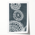 Mid Century Modern Art | Abstract Geometric Wall Decor | Teal & White Print