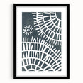 Mid Century Modern Art – Geometric Retro Abstract Print in Minimalist Style
