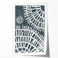 Mid Century Modern Art – Geometric Retro Abstract Print in Minimalist Style