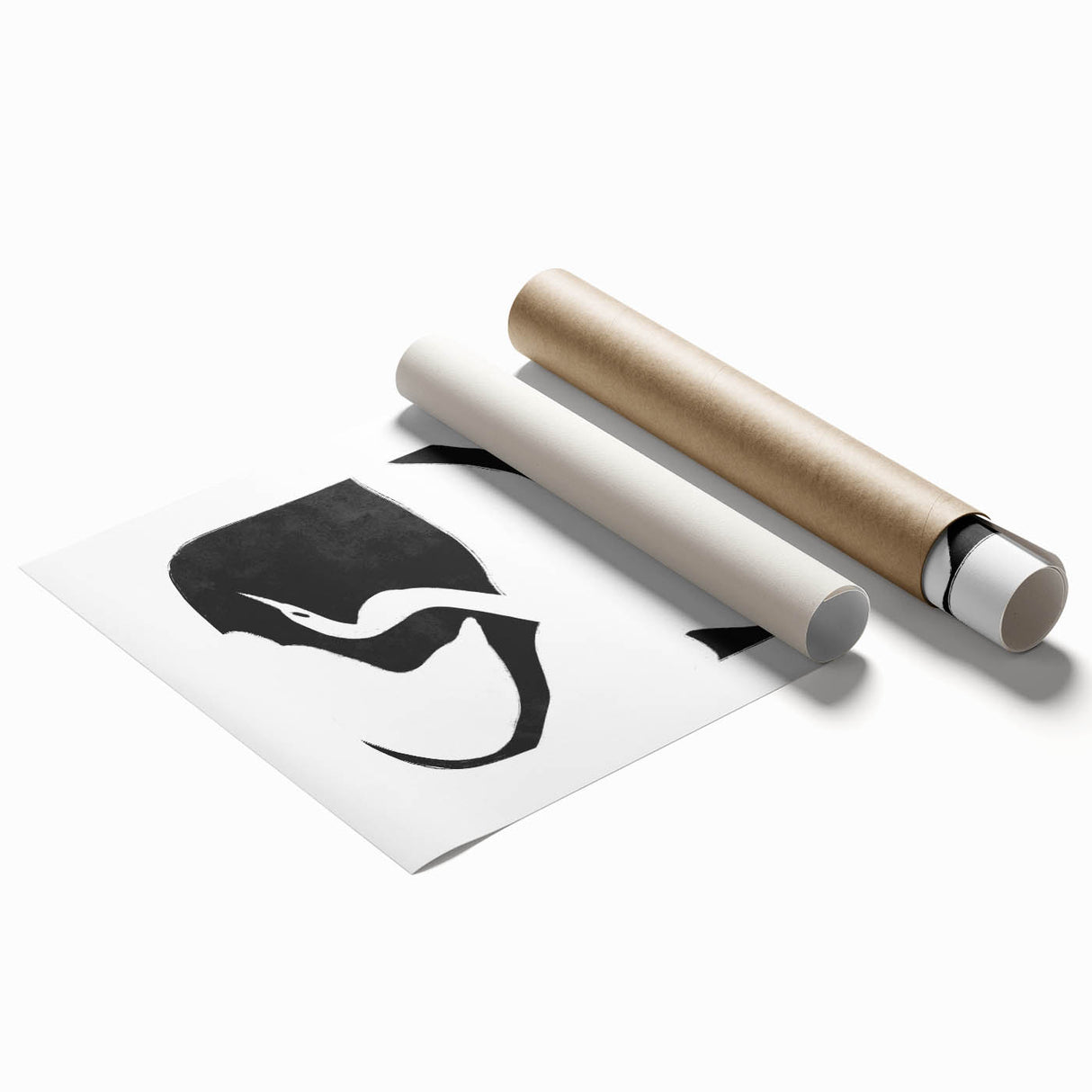 Mid Century Modern Art – Minimalist Retro Abstract Bird Wall Decor