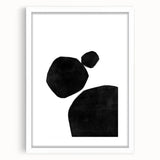Mid Century Modern Art – Minimalist Geometric Wall Decor in Black & White