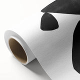 Mid Century Modern Art – Minimalist Abstract Geometric Shapes in Black & White