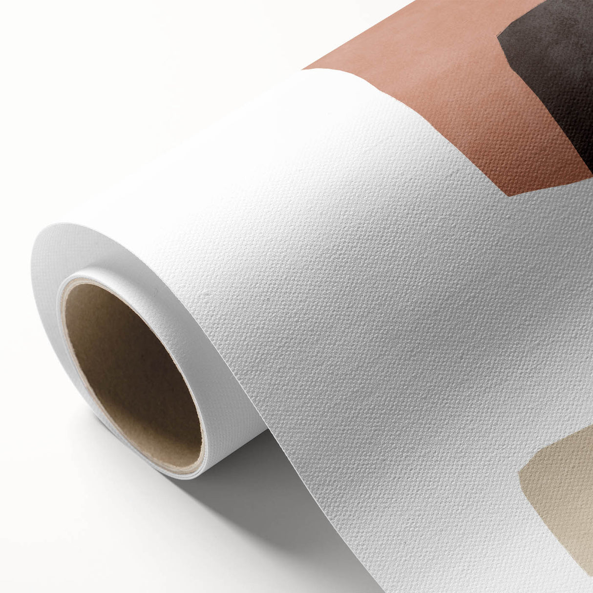 Mid Century Modern Art – Minimalist Geometric Abstract in Warm Earth Tones