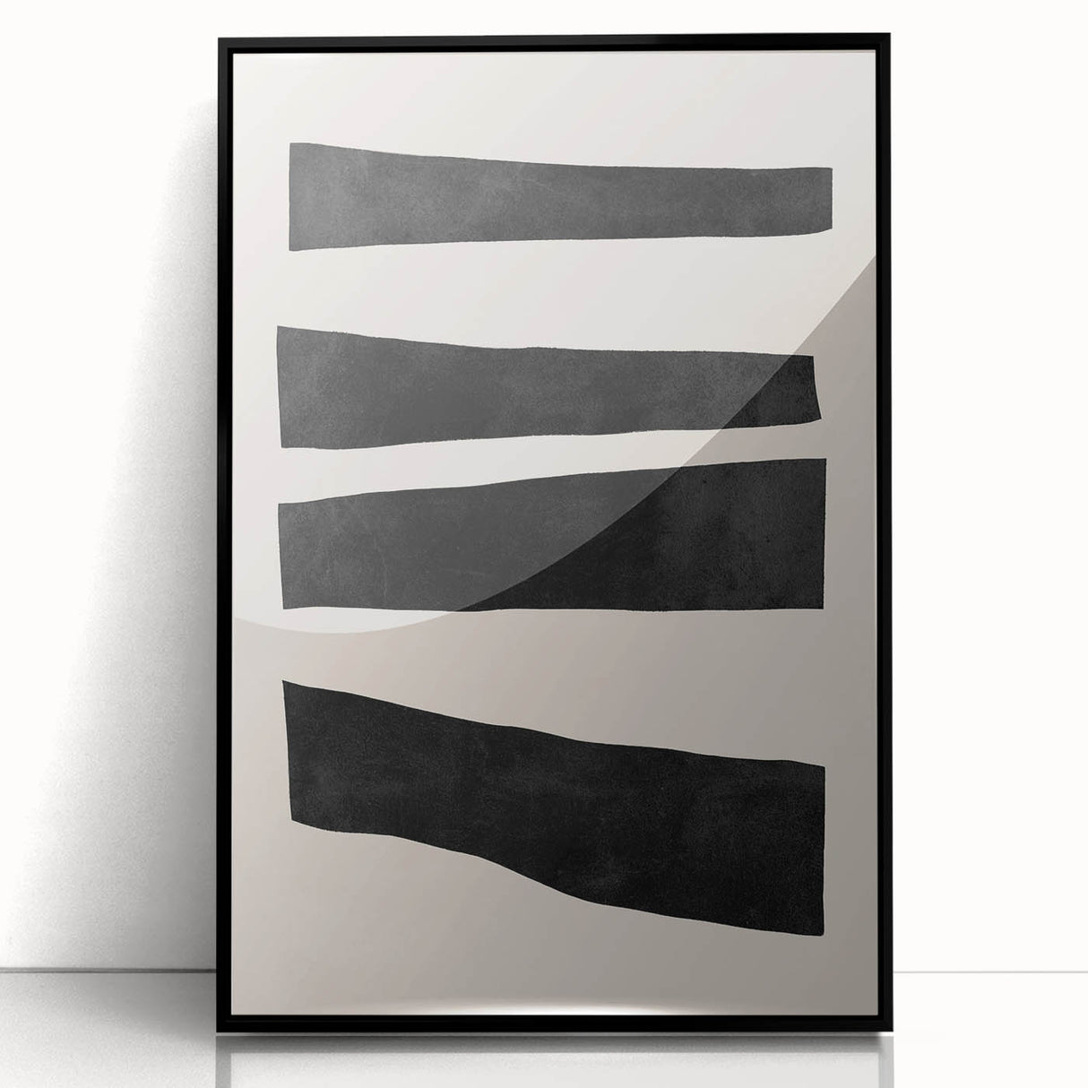 Mid Century Modern Art | Minimalist Geometric Stripe Wall Decor