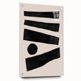 Mid Century Modern Art | Geometric Minimalist Stripe & Circle Wall Decor