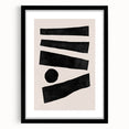 Mid Century Modern Art | Geometric Minimalist Stripe & Circle Wall Decor