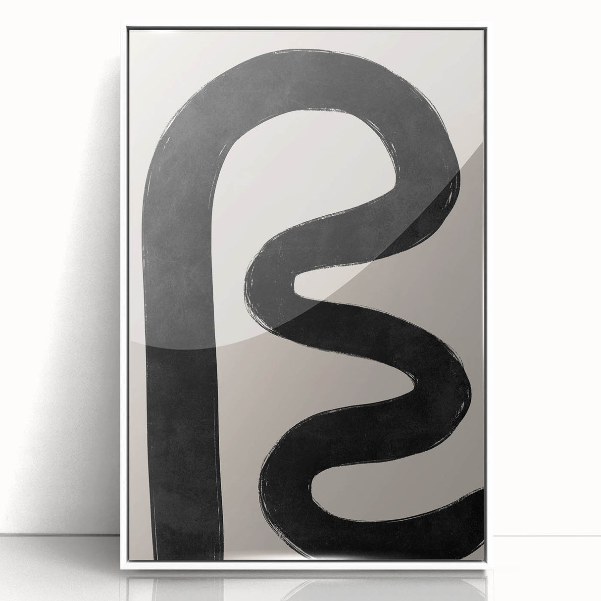 Mid Century Modern Art | Bold Abstract Minimalist Line Wall Decor