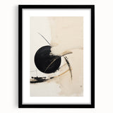 Minimalist Wall Art – Modern Abstract Black and White Circle Artwork