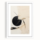 Minimalist Wall Art – Modern Abstract Black and White Circle Artwork