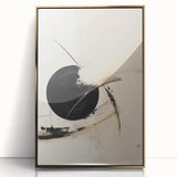 Minimalist Wall Art – Modern Abstract Black and White Circle Artwork