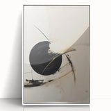 Minimalist Wall Art – Modern Abstract Black and White Circle Artwork