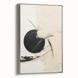 Minimalist Wall Art – Modern Abstract Black and White Circle Artwork