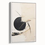 Minimalist Wall Art – Modern Abstract Black and White Circle Artwork